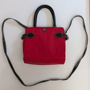 Retro Y2K Tommy Hilfiger Mini Crossbody Handbag Red Nylon Purse